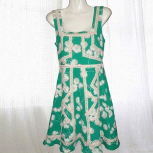 Anthropologie Embroidered Square Neck Dress size 2